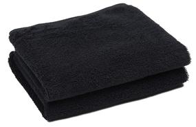 img 4 attached to Black Salon Towels (2-Pack, 16 X 27 Inches) - Multi-Purpose Barber Hand Cotton Towel for Gym, Bath, Spa, Shaving, Shampoo