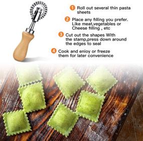 img 1 attached to 🍝 Kitchen Pastry Wheel Cutter - Ravioli Crimper Cutter - Pasta Cutter Wheel for Home Cooking - 1.3" Diameter