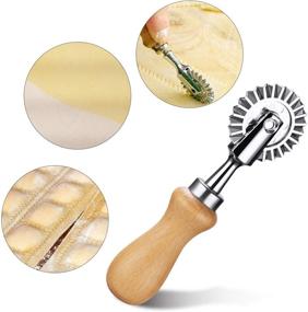 img 2 attached to 🍝 Kitchen Pastry Wheel Cutter - Ravioli Crimper Cutter - Pasta Cutter Wheel for Home Cooking - 1.3" Diameter