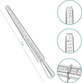 img 2 attached to Ring Sizer Mandrel Tool Kit - Iron, Steel, and Plastic Measuring Gauge for Accurate Finger Sizing, Including 3-Piece Jewelry Polishing Cloth and Metal Measurer