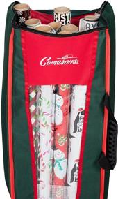 img 3 attached to 🎁 XL Christmas Wrapping Paper and Bow Storage Bag - Heavy Duty Woven Container with Multi Compartments - Water Resistant w/ Handles (36" Tall)