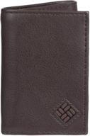 columbia brown trifold wallet: stylish men's accessories for securely organizing wallets, card cases & cash logo