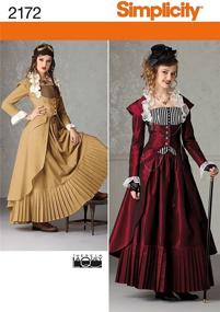 img 4 attached to Simplicity Victorian and Steampunk Fitted Dress Costume Sewing Pattern - Sizes 6-12: Step-by-Step Guide