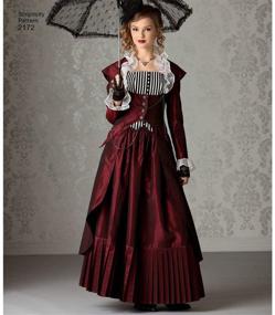 img 3 attached to Simplicity Victorian and Steampunk Fitted Dress Costume Sewing Pattern - Sizes 6-12: Step-by-Step Guide