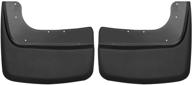 🚗 husky liners 59481: custom dually rear mud guards for 2017-20 ford f-350/f-450 - dual rear wheels, black logo