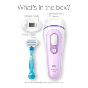 img 3 attached to 🌸 Braun IPL Hair Removal for Women, Silk Expert Pro 3 PL3111 with Venus Smooth Razor, FDA Cleared, Permanent Hair Regrowth Reduction for Body & Face, Corded