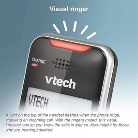 img 1 attached to 📞 VTECH VS112-2 Cordless Phone: Bluetooth, Answering Machine, Call Blocking, Caller ID - Silver & Black