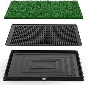 img 2 attached to 🐾 Optimized Artificial Grass Puppy Pad Collection - for Dogs and Small Pets – Portable Training Pad with Tray – Dog Housebreaking Supplies