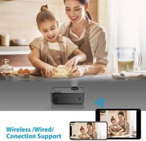 img 3 attached to 📽️ Проектор Powerextra Mini: 2021 WiFi кино-проектор с синхронизацией экрана с смартфоном, поддерживает полный 1080P и экран 160", портативный проектор 5000 люкс для Android/iOS/HDMI/USB/SD/VGA