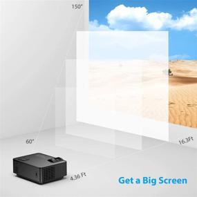 img 1 attached to 📽️ Проектор Powerextra Mini: 2021 WiFi кино-проектор с синхронизацией экрана с смартфоном, поддерживает полный 1080P и экран 160", портативный проектор 5000 люкс для Android/iOS/HDMI/USB/SD/VGA
