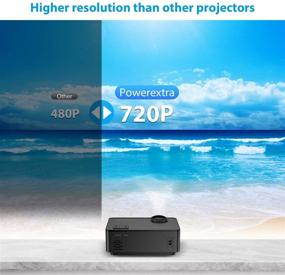 img 2 attached to 📽️ Проектор Powerextra Mini: 2021 WiFi кино-проектор с синхронизацией экрана с смартфоном, поддерживает полный 1080P и экран 160", портативный проектор 5000 люкс для Android/iOS/HDMI/USB/SD/VGA