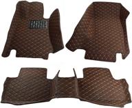 custom fit [made in usa] all weather heavy duty full coverage floor mat floor protection [1st and 2nd row] for 2020 mercedes benz glb class glb 250 4 matic - brown single layer logo