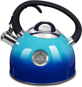 img 4 attached to 🫖 HOHSCHEID Stovetop Tea Kettle: Whistling Stainless Steel Teapot, 2.6L Hot Water Kettle with Ergonomic Handle and Waterline Vewing Window