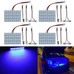 img 4 attached to 🌟 Светодиодные панельные светильники LivTee: идеальная замена синего освещения для салонов RV, кемпера, автомобилей, карты и багажного отделения с переходниками - 194 168 2825 T10 W5W / DE3175 6428 / BA9S 64111/6418 DE3423 DE3425 / 211-2 569 578 Фестон
