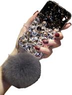 💎 кристально-стразовый прозрачный чехол aulzaju crystal rhinestone для samsung galaxy s20 ultra - женственный цветочный дизайн с забавным ремешком на запястье, блистательный чехол с бриллиантами для девочек - модный чехол-броня для s20 ultra логотип