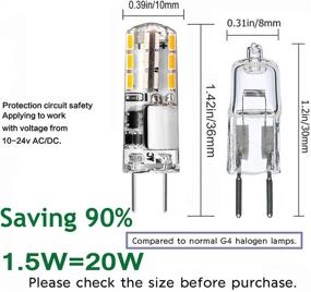 img 3 attached to 💡 G4 LED Bulb 12V AC/DC Bi-Pin Base Landscape Light Bulbs - Enhance Your Outdoor Lighting with 1