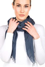 img 2 attached to GIULIA BIONDI Italian Cashmere Scarf Shawl Wrap: Large Pashmina Infinity Blanket Oversized Head Accessory for Women and Men