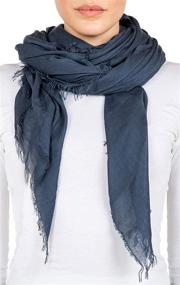 img 4 attached to GIULIA BIONDI Italian Cashmere Scarf Shawl Wrap: Large Pashmina Infinity Blanket Oversized Head Accessory for Women and Men