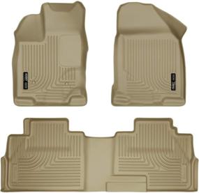 img 4 attached to 🏞️ Husky Liners Weatherbeater Floor Mats - Tan, 2007-14 Ford Edge, 2007-15 Lincoln MKX (Front & 2nd Seat) - 99763