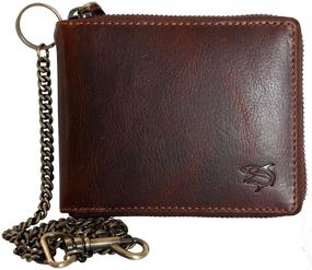 img 4 attached to 💼 Stylish Glazed Leather Zip Around: The Ultimate Zipper Around Wallet