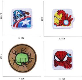 img 2 attached to 🦸 Marvel Iron on Patches - 10 Piece Set for Clothing, Jeans, Jackets & Backpacks: Super Hero Inspired Morale Patches for Repair & Aesthetic Embroidery