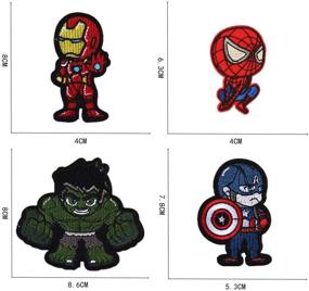 img 3 attached to 🦸 Marvel Iron on Patches - 10 Piece Set for Clothing, Jeans, Jackets & Backpacks: Super Hero Inspired Morale Patches for Repair & Aesthetic Embroidery