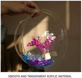 img 1 attached to 🐠 Acrylic Hanging Wall Mount Fish Tank with Water Plants Bowl, Wall Fish Bubble Tank for Hydroponics, Air Plant Flower Pot, Mini Aquarium Planter, Home Decor with Fake Plants, Nail Stones, and More
