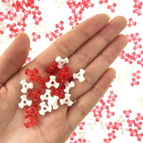 img 2 attached to 🎄 Llxieym 1600-Piece Christmas Tri Beads Craft Kit: Festive Candy Cane Ornament DIY Decoration with Copper Wire - Red & White