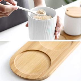 img 1 attached to 🍴 Culinary Delight: Affogato Ceramic Seasoning Storage Container - Keep Your Spices Fresh & Organized!