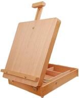 🎨 portable wooden artist easel with storage - tabletop art easel for painting canvases, adjustable sketchbox drawing easel for adults & kids logo