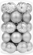 🎄 blivalley 60mm/2.36" shatterproof christmas ball ornaments - 34ct set for xmas tree decoration, holiday, wedding, party – silver логотип