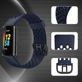 img 3 attached to Seltureone Compatible For Fitbit Charge 5 Band Wellness & Relaxation