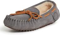 🔥 fireside by dearfoams unisex-child parke shearling moccasin slipper: cozy comfort for kids! logo