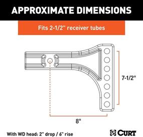 img 3 attached to 🔧 CURT 17131 Weight Distribution Hitch Shank, 2.5-Inch Receiver, 2-Inch Drop, 6-Inch Rise - Replacement