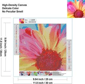 img 3 attached to Наборы для взрослых "Monstake Diamond Art": 5D алмазная живопись полного сверления герберы - снятие стресса и украшение дома на стене