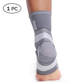 img 2 attached to 🏋️ NeoTech Care Adjustable Ankle Support Brace, Gray Large Size - 1 Unit