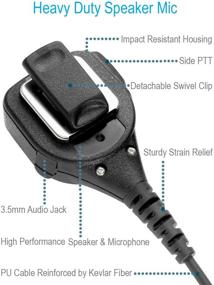 img 3 attached to Reinforced Cable Shoulder Microphone for Kenwood Radios: NX-200, NX-210, NX-300, NX-3200, NX-3300, NX-410, NX-411, NX-5200, NX-5300, NX-5400, TK-2180, TK-3180, TK-5210, TK-5220, TK-5310, TK-5410