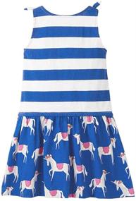 img 2 attached to WRHPZW Girl Cotton Long Sleeve Dress: Versatile Playwear with Cartoon Appliques and Striped Design