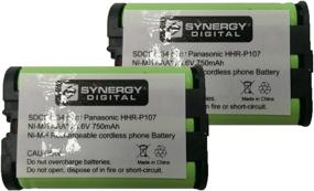 img 2 attached to 📞 Synergy Digital Panasonic HHR-P107 Cordless Phone Battery Combo-Pack - Includes 2 x BATT-107 Batteries