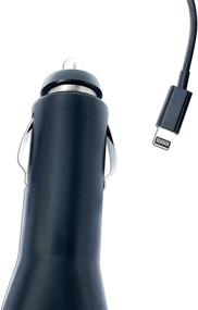 img 1 attached to ⚡ Fast Charging iPhone Car Charger with Coiled Lightning Cable - Compatible with iPhone 13/12/11/X/8/7/6/Pro/Max/Mini/SE - 12-24V/1000mA - Sleek Black Design - Battery Galaxy