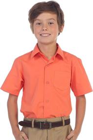 img 4 attached to 👔 Gioberti Boys' Solid Short Sleeve Dress Shirt