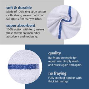 img 1 attached to 🧺 36-Pack Groko Textiles Universal Cleaning Towels, 100% Cotton, Commercial Grade Terry Weave Cloth Bar Mops, 16” X 19”, Ideal for Everyday Restaurant or Home Use