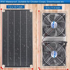 img 2 attached to 🌞 Antpay Solar Panel Fan Kit - 10W Dual Fan with 11Ft Cable for Coops, Greenhouses, Sheds & More