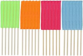 img 4 attached to Efficient Microfiber Stick Set for Precision Cleaning - Ideal for Small Spaces 🧹 at Home or in Your Car - Pack of 24 (6 in Each Color)