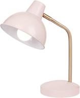 🌸 globe electric 67339 novogratz x globe robin 16" desk lamp: sleek matte rose design with matte gold arm & in-line on/off switch, pink логотип