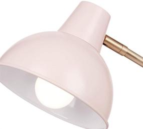 img 3 attached to 🌸 Globe Electric 67339 Novogratz x Globe Robin 16" Desk Lamp: Sleek Matte Rose Design with Matte Gold Arm & In-Line On/Off Switch, Pink