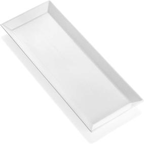 img 4 attached to 🍽️ Sweese Rectangular Porcelain Platter Serving: Elegant and Practical Dishware for All Occasions