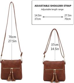 img 2 attached to PlasMaller Crossbody Vintage Leather Shoulder Women's Handbags & Wallets for Shoulder Bags