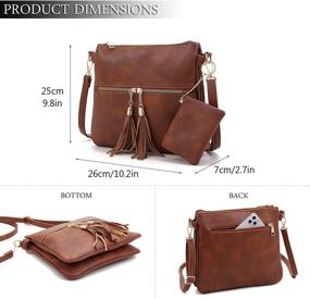 img 3 attached to PlasMaller Crossbody Vintage Leather Shoulder Women's Handbags & Wallets for Shoulder Bags