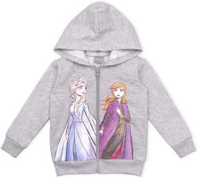 img 3 attached to 👸 Frozen Leggings Set for Girls: Disney 3-Piece Elsa Shirt & Zip-Up Hoodie